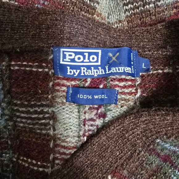 90s Polo Ralph Lauren Large Plaid Vest Dark Academia Preppy Ivy Academia Grandpa - Picture 6 of 7